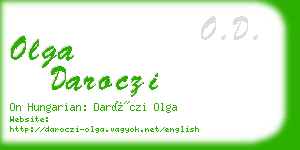 olga daroczi business card